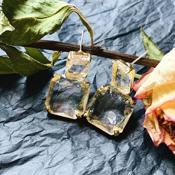 ▪️Transparent glass dangle earrings - Picture 8 of 12